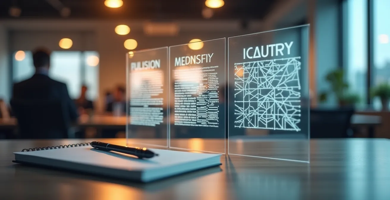 Strukturiertes Informationsdashboard für Führungskräfte im deutschen Mittelstand