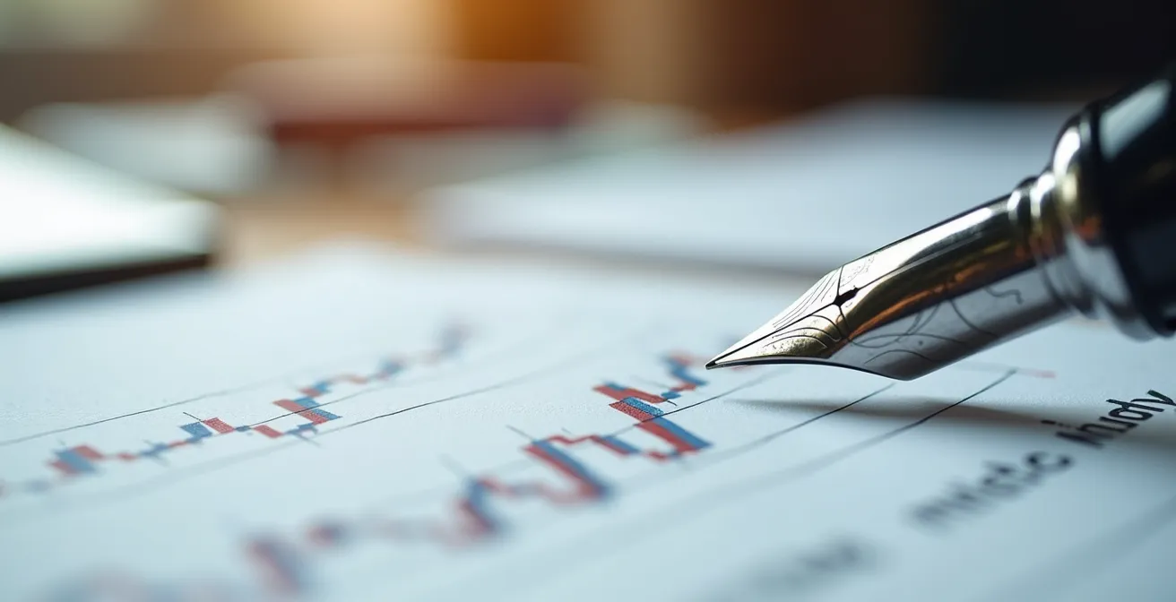 Makroaufnahme eines Orderbuch-Bildschirms mit Liquiditätsindikatoren