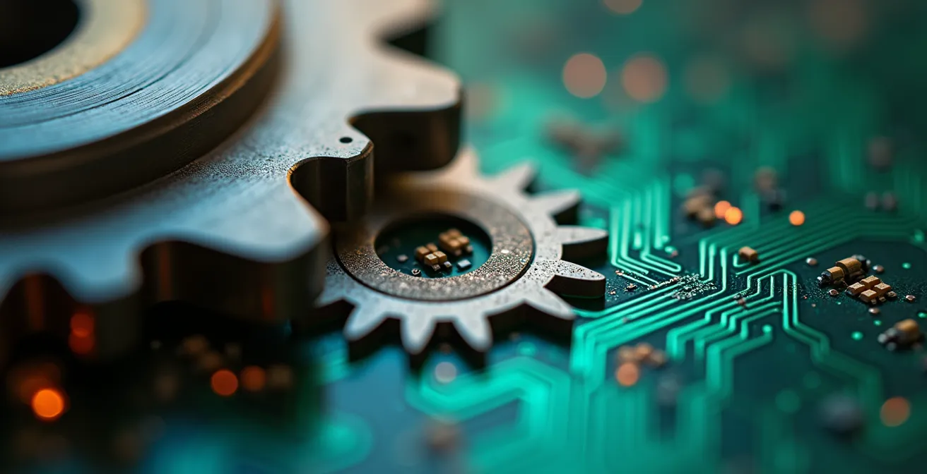 Makroaufnahme technologischer Disruption im deutschen Maschinenbau