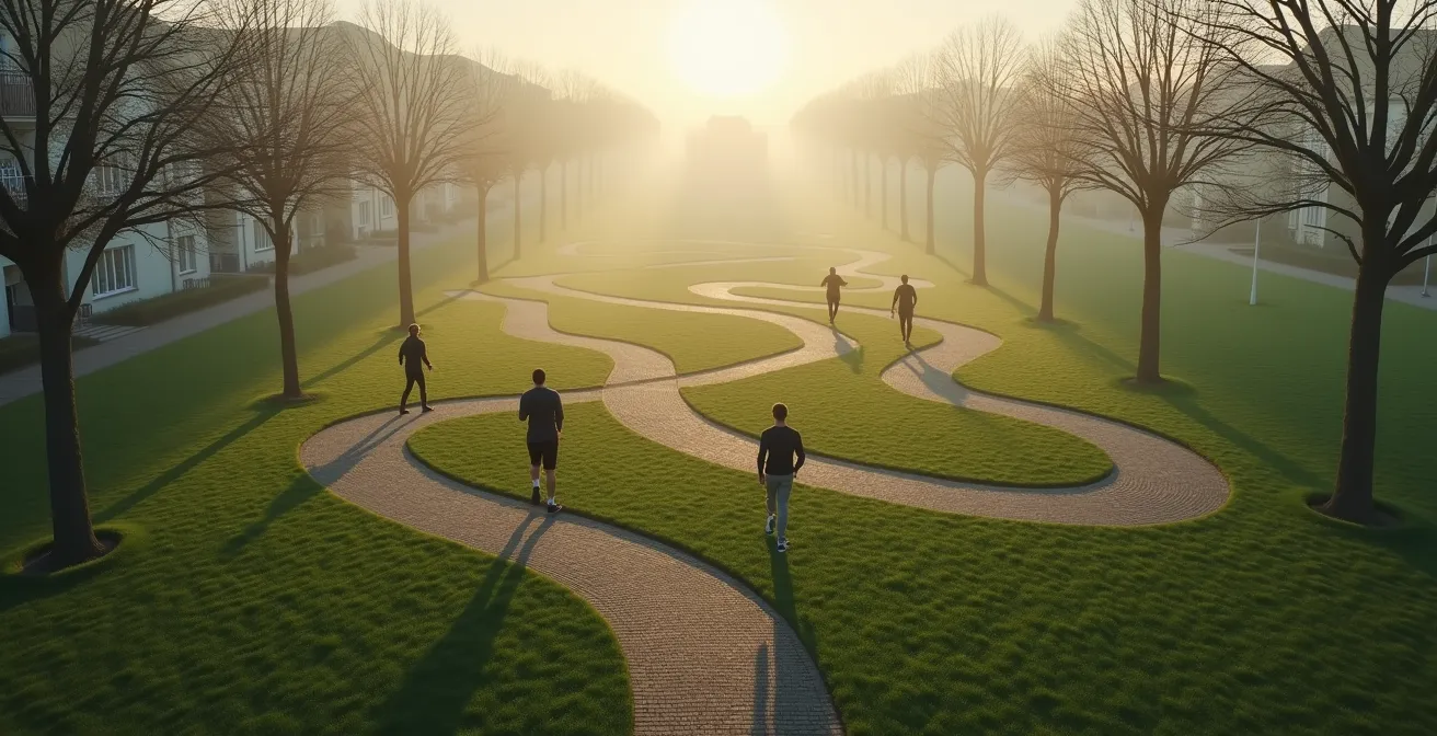 Visueller 4-Wochen-Plan zum Aufbau einer nachhaltigen Gesundheitsroutine