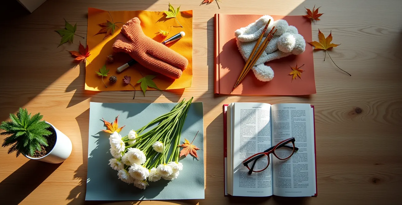 Kalender mit markierten Quartalen für schrittweisen Hobby-Aufbau